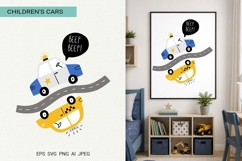 Kids Cars Poster Print | EPS SVG PNG JPG AI Product Image 1