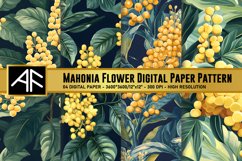 Mahonia Flower Digital Paper Patterns Product Image 1