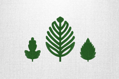 Modern Leaf Trio Embroidery Design Product Image 1