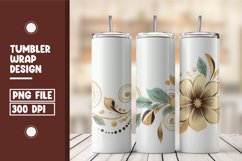 Flowers Art Tumbler Warp Design Product Image 1