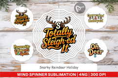 Snarky Reindeer Holiday Wind Spinner Product Image 1
