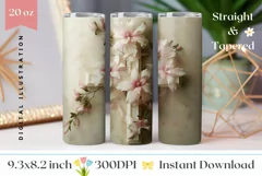 Floral Cross Sublimation Tumbler, Floral Easter Tumbler Wrap Product Image 1