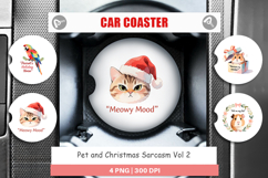 Car Coaster Pet and Christmas Sarcasm Quotes Product Image 1