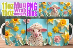 Joyful Easter 3D Mug Sublimation - 11oz 15oz, Colorful Product Image 1