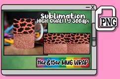 Sparkling Leopard &amp; Floral Mug Wraps 15oz 11oz Product Image 1