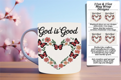 Beautiful 15oz Mug Wrap Png Design , Butterfly Product Image 1