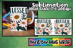 Blessed Quote Mug Wrap - Christian Design Product Image 1