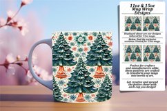 Festive Christmas Tree Mug Wrap - Sublimation Product Image 1