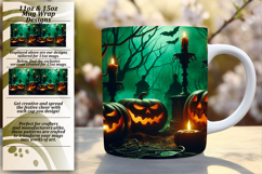Stunning 11oz Mug Wrap Png Template , Horror Halloween Product Image 1