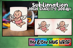 Lovely escapes 11oz 15oz mug wrap, Cupid Product Image 1