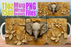 3D Animal Hole-in-Wall Mug Wrap: Sublimation Product Image 1