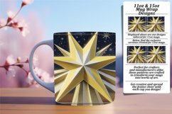 Sassy 15oz Mug Wrap Png Template , 3D Xmas Product Image 1