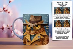 Springtime Owl Coffee Cup Sublimation Design Product Image 1