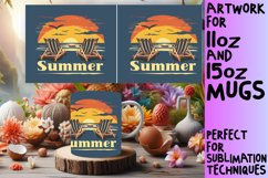 Retro Summer Vibes: Sublimation Mug Wrap Product Image 1