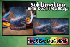 Vibrant Nature Landscape Mug Wrap Sublimation 11oz 15oz Product Image 1