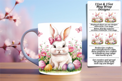 Dynamic 11oz Mug Wrap Png Artwork , Cute Easter Product Image 1