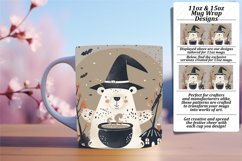 Watercolor Halloween Bear Mug Wrap Sublimation 11oz/15oz Product Image 1