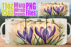 Joyful evenings 11oz 15oz sublimation wrap, Flowers Product Image 1