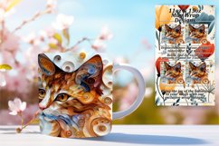 Kitty Comfort: 3D Cat Mug Wrap - Sublimation 11oz/15oz Product Image 1