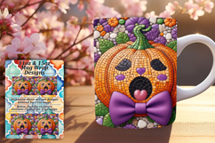 SLEEK PNG Mug Wrap Design 11oz , Cute Pumpkin Product Image 1