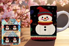Gorgeous 15oz Mug Wrap Png Template , Snowman Product Image 1