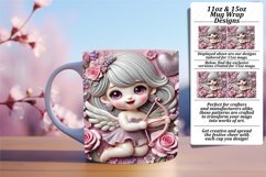 Inspiring 15oz Mug Wrap Png Template , 3D Cupid Product Image 1