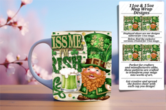 Stylish 15oz Mug Wrap Png Artwork , St Patrick Product Image 1