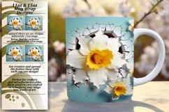 Spring Flower Wall Peek 3D Mug Wrap Design Product Image 1