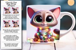 Sparkling 3D Christmas Mug Wrap: Glossy Delights Product Image 1