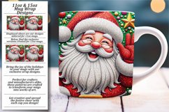 Hilarious 3D Cartoon: Christmas Hole in Wall Mug Wrap Product Image 1
