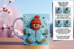 3D Gingerbread Man Mug Wrap | Christmas Sublimation 11oz/15o Product Image 1