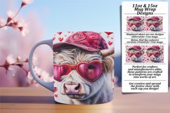 Cow Love Mug Wrap Sublimation 11oz 15oz Product Image 1
