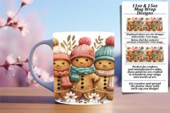 Christmas Gingerbread Man Mug Wrap 11oz/15oz Sublimation Product Image 1