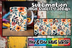 Vibrant Abstract Pattern Mug Wrap 11oz 15oz Spring Product Image 1