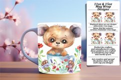 Adorable Watercolor Animals Mug Wrap Designs 11oz/15oz Product Image 1