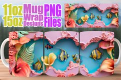 3D Animals Mug Wrap - Hole in Wall Sublimation Product Image 1