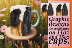 Spring Watercolor Girls Mug Wrap: 11oz 15oz Sublimation Product Image 1