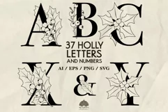Christmas Letters & Numbers SVG PNG EPS Product Image 1