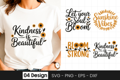 Bloom with Kindness Floral SVG PNG Product Image 1