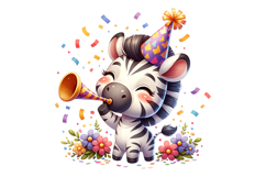 Cute Zebra Clipart - PNG File Product Image 2