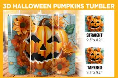 Halloween Pumpkin 3D Tumbler Wrap Bundle, 20 oz Fall Tumbler Product Image 15