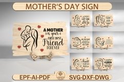 Mother‘s Day Sign Svg, Gift For Mom ,Mothers Laser Cut File Product Image 1