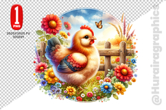 Cute Hen Clipart - PNG File Product Image 2