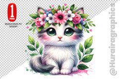 Cute Cat Clipart - PNG File Product Image 1