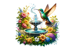 Cute Humming Bird Clipart - PNG File Product Image 1