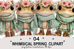 Whimsical Spring Clipart png Whimsical Spring Watercolor png Product Image 1