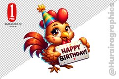 Cute Hen Clipart - PNG File Product Image 1