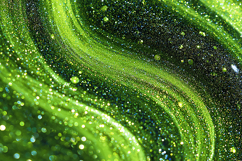 Green glittery swirling patterns and sparkling particles Product Image 1