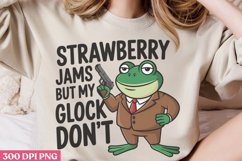 Strawberry jams but my PNG, Funny Frog Sublimation PNG Product Image 2