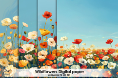 Floral digital paper, background clipart Product Image 1